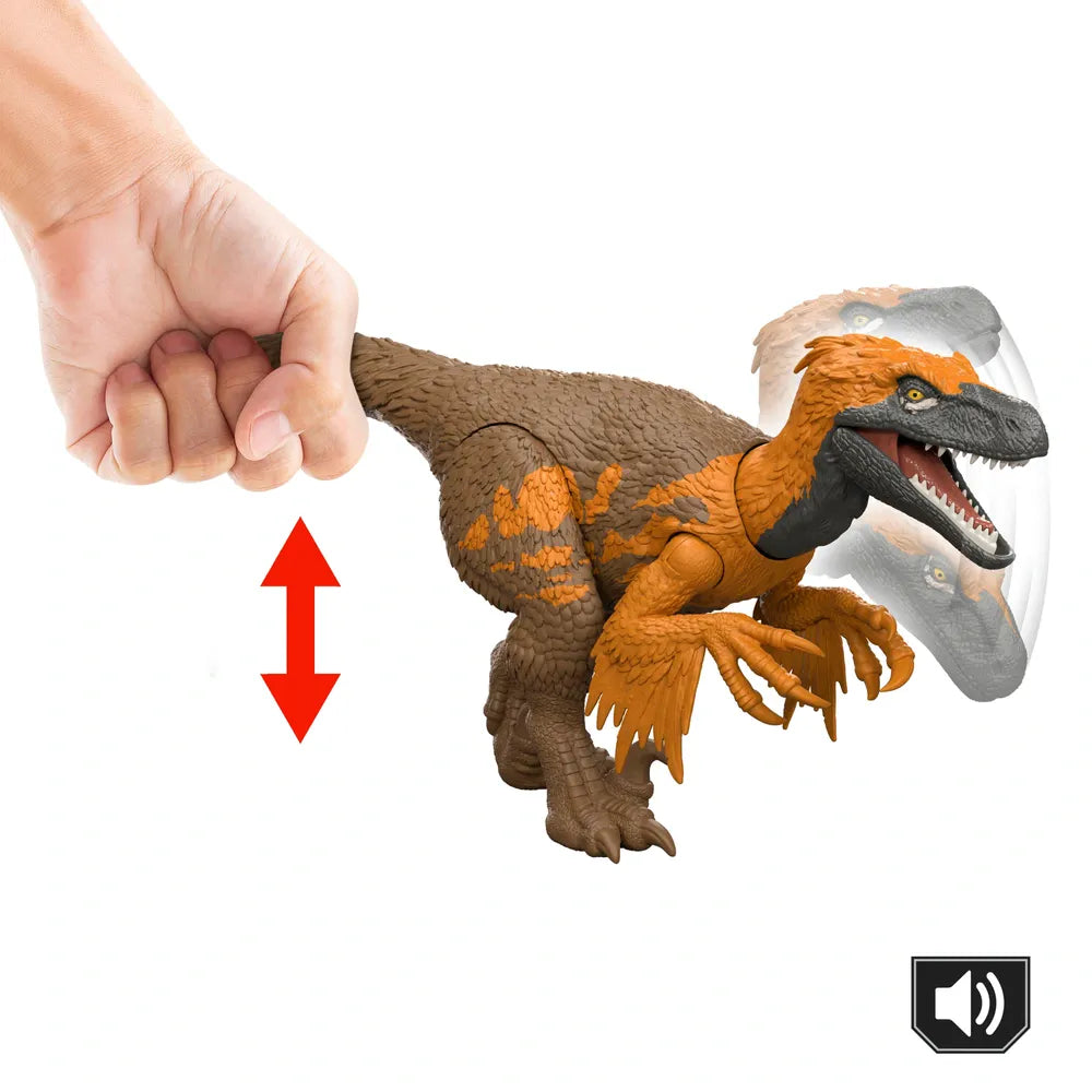 Jurassic World Wild Roar Utahraptor Dinosaur Action Figure