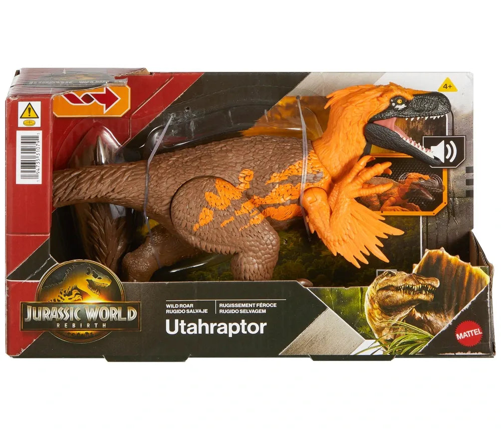 Jurassic World Wild Roar Utahraptor Dinosaur Action Figure