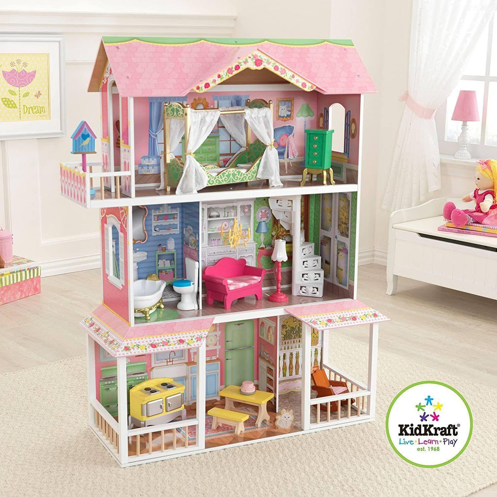 KidKraft 65851 Sweet Savannah Wooden Dolls House with Furniture - TOYBOX Toy Shop