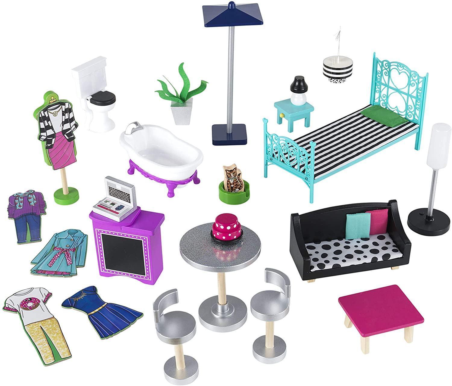 KidKraft 65922 Brooklyn's Loft Wooden Dolls House – TOYBOX