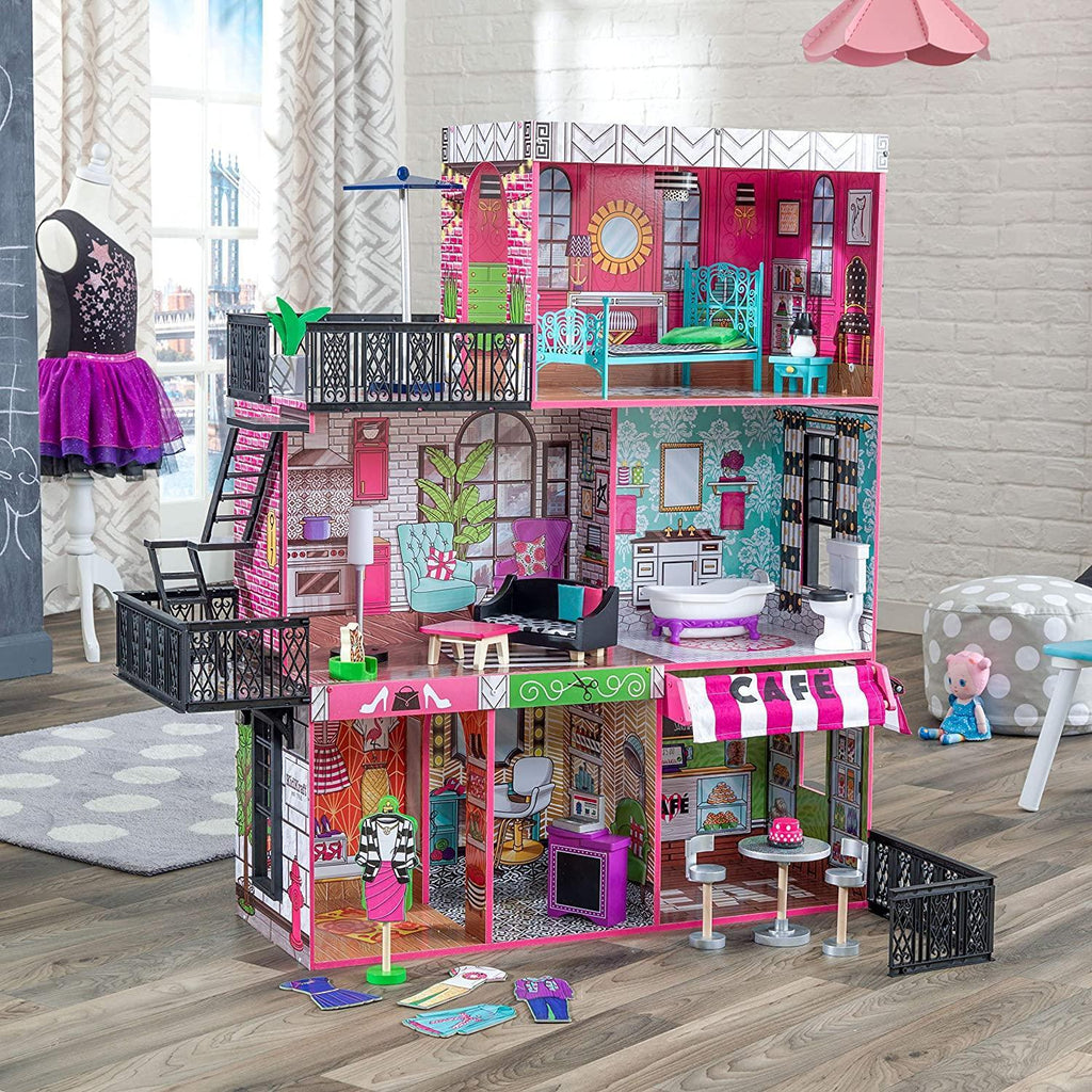 KidKraft 65922 Brooklyn's Loft Wooden Dolls House - TOYBOX Toy Shop
