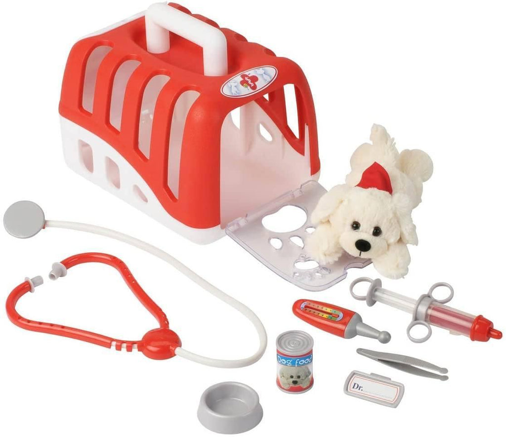 Klein 4831 Rescue Team Max & Dr. Kim Vet's Transport Box with Cuddly Dog - TOYBOX Toy Shop