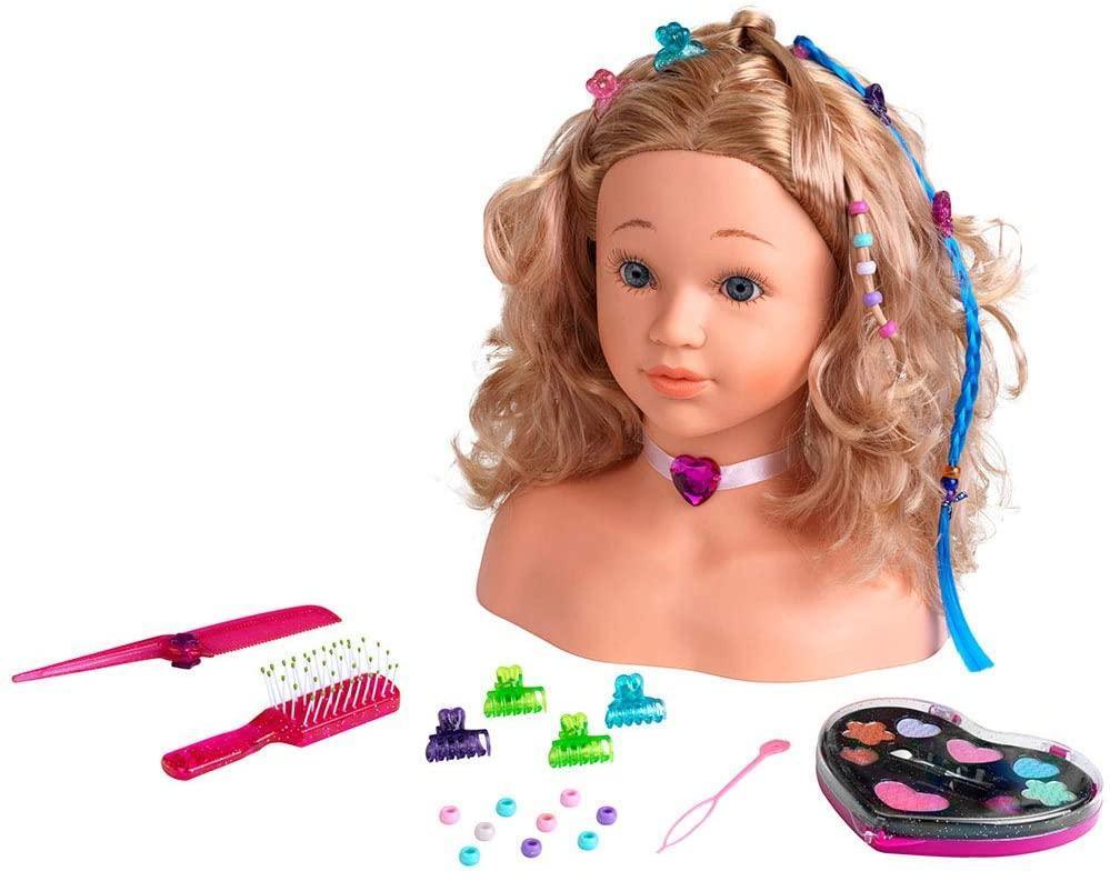 Klein 5240 Princess Coralie Make-up and Hairstyling Head "Sophia", large - TOYBOX Toy Shop