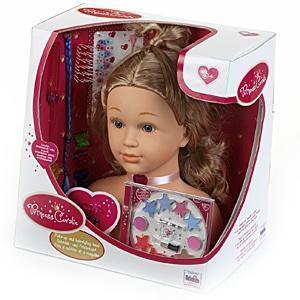 Klein 5240 Princess Coralie Make-up and Hairstyling Head "Sophia", large - TOYBOX Toy Shop