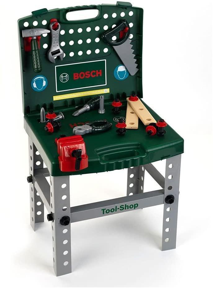 Klein 8681 Bosch Tool Shop, Foldable Workbench with Accessories - TOYBOX