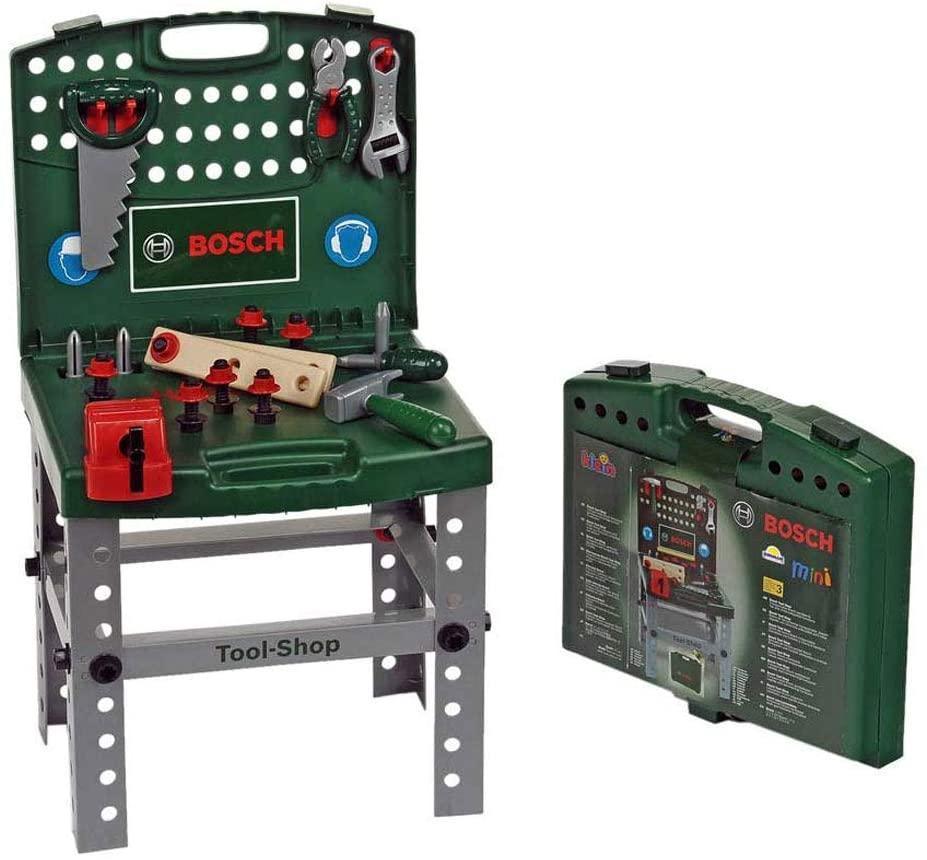 Klein 8681 Bosch Tool Shop, Foldable Workbench with Accessories - TOYBOX