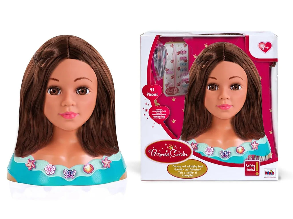 Klein Theo 5201 Princess Coralie Mia Make-Up and Hairdressing Head - TOYBOX Toy Shop