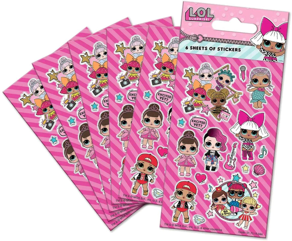 L.O.L. Surprise! Stickers 6 Sheets - TOYBOX Toy Shop