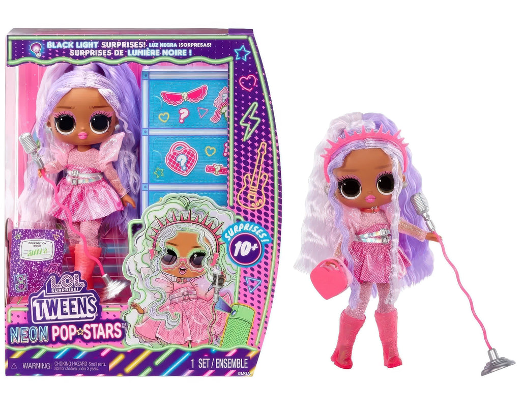 LOL Surprise! Tweens Neon Pop Stars Kitty K Fashion Doll