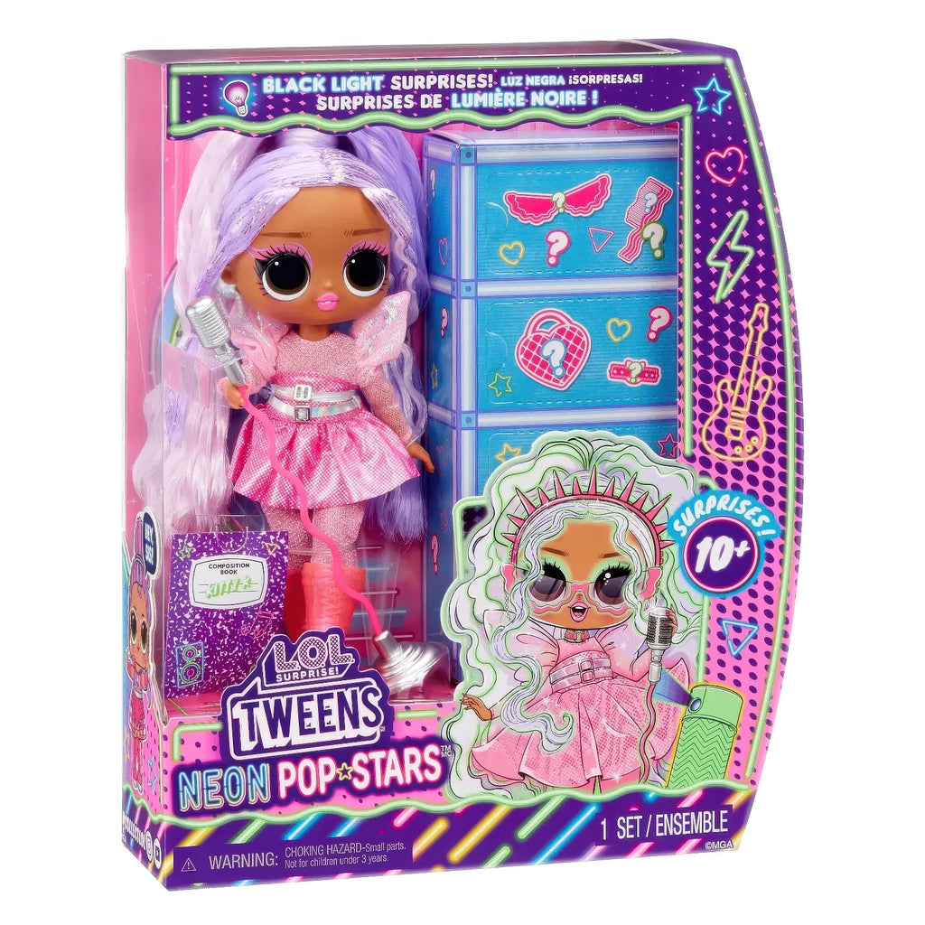 LOL Surprise! Tweens Neon Pop Stars Kitty K Fashion Doll