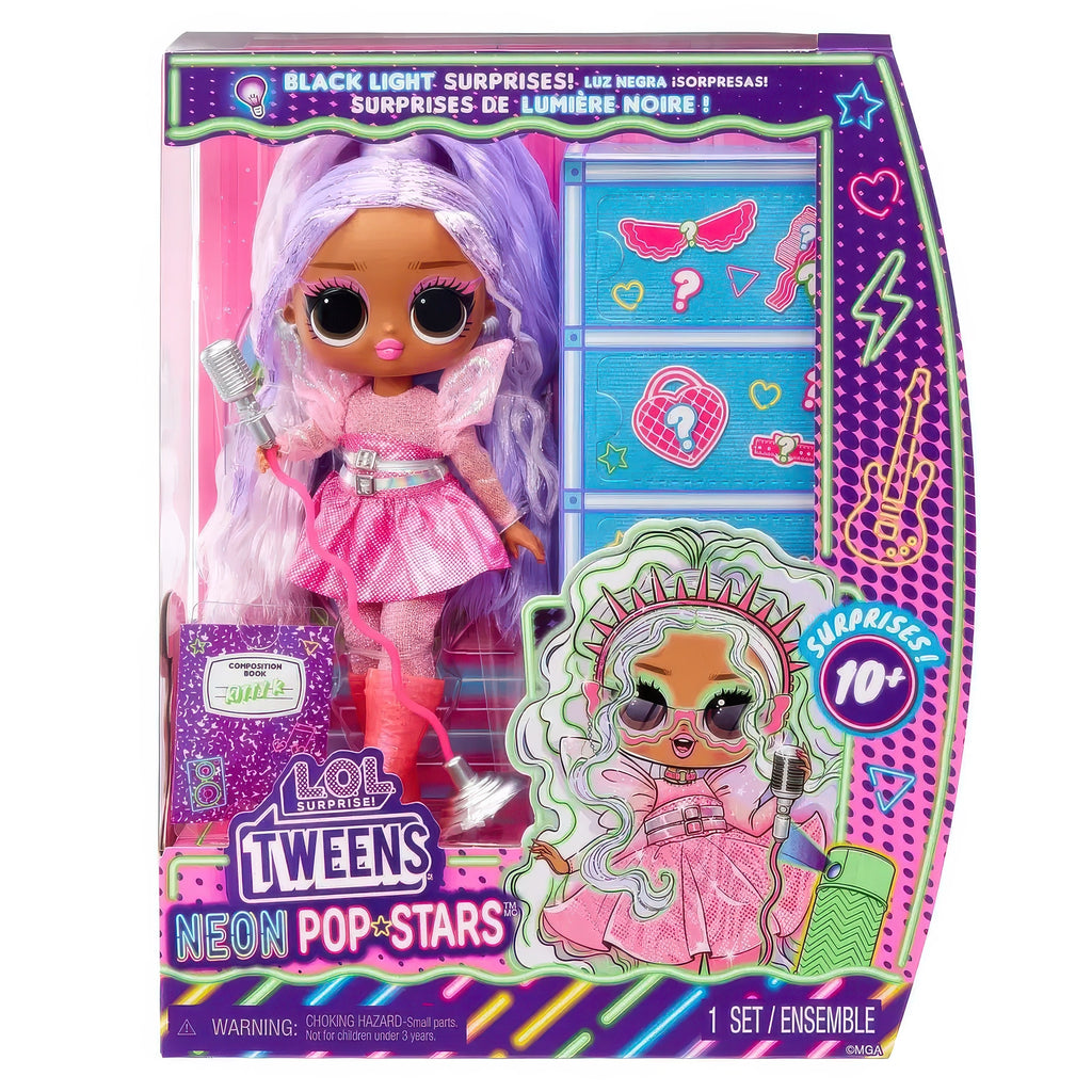 L.O.L. Surprise! Tweens Neon Pop Stars – Kitty K Fashion Doll - TOYBOX Toy Shop