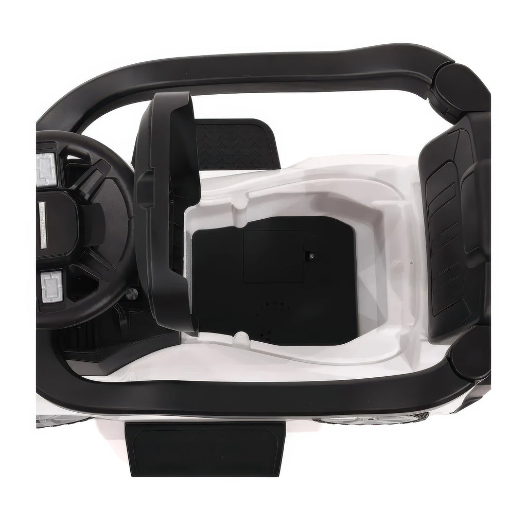 First Steps White Land Rover with Sun Canopy