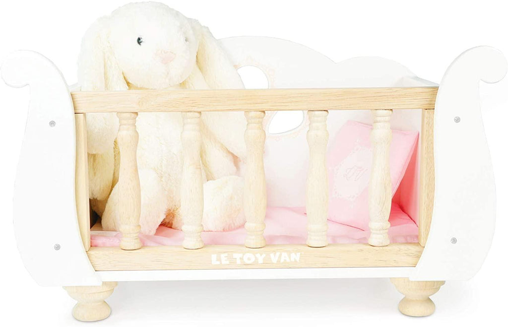 Le Toy Van Beautiful Sleigh Doll Cot - TOYBOX Toy Shop