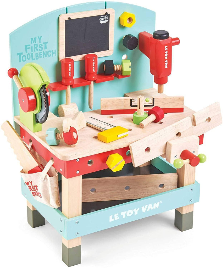 Le Toy Van - Cars & Construction Educational My First Tool Bench - TOYBOX
