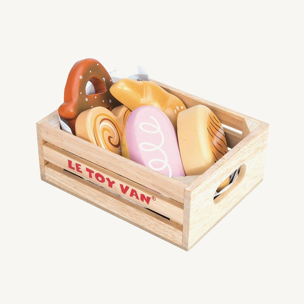 Le Toy Van - Honeybee Market Wooden Baker's Basket Crate - TOYBOX