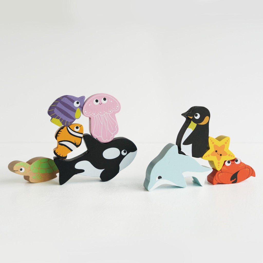 Le Toy Van Ocean Wooden Animal Stacking Toy - TOYBOX Toy Shop