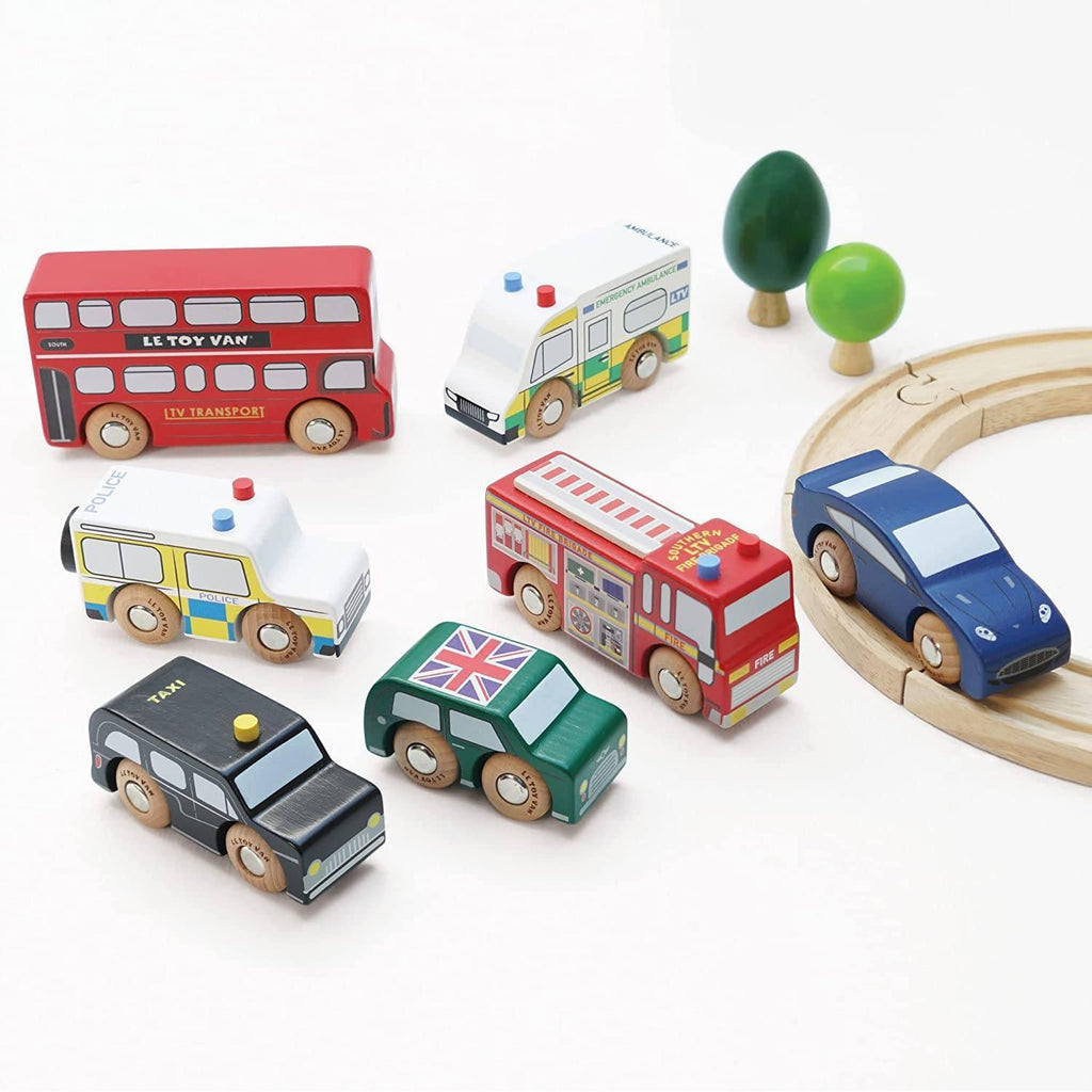 Le Toy Van Premium Wooden London Toy Car Set - TOYBOX Toy Shop