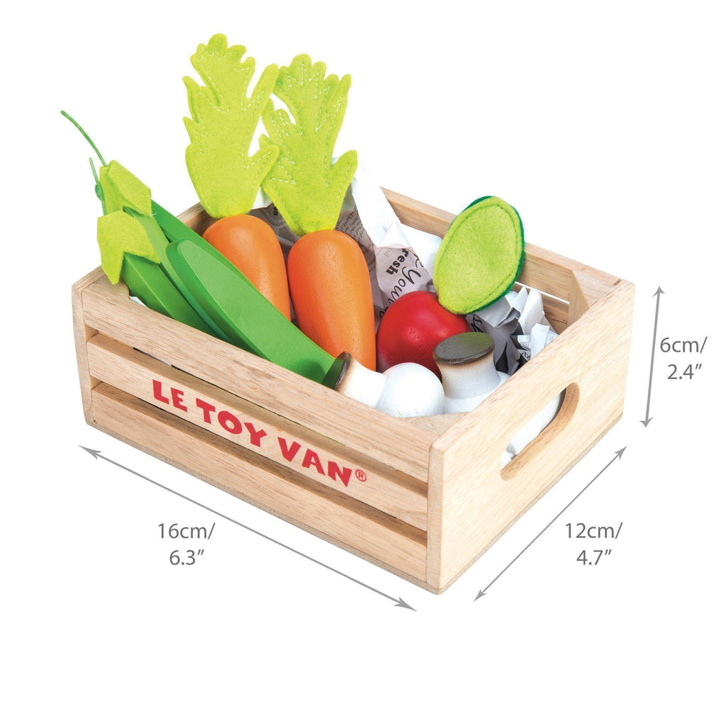 Le Toy Van - Wooden Honeybee Market Vegetables '5 a Day' Crate - TOYBOX Toy Shop