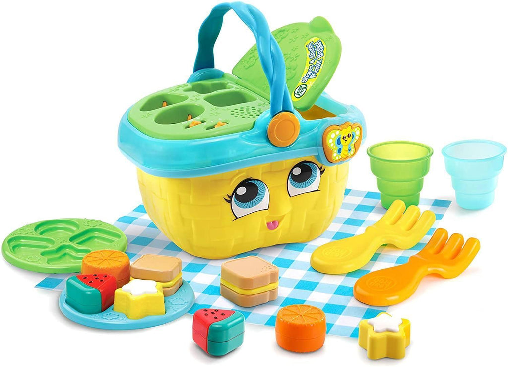 LeapFrog Shapes & Sharing Picnic Basket - Green/Yellow - TOYBOX Toy Shop