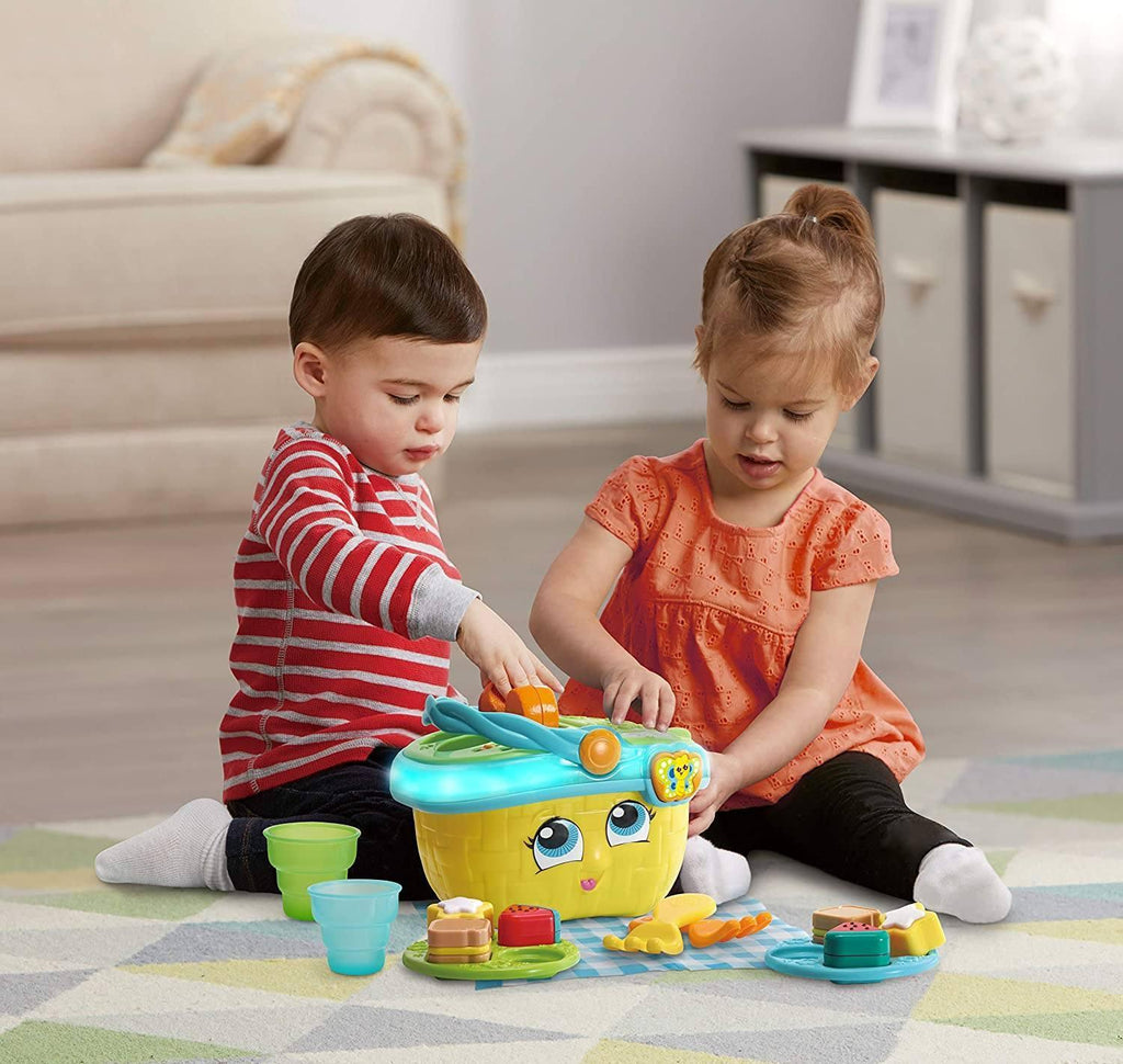 LeapFrog Shapes & Sharing Picnic Basket - Green/Yellow - TOYBOX Toy Shop