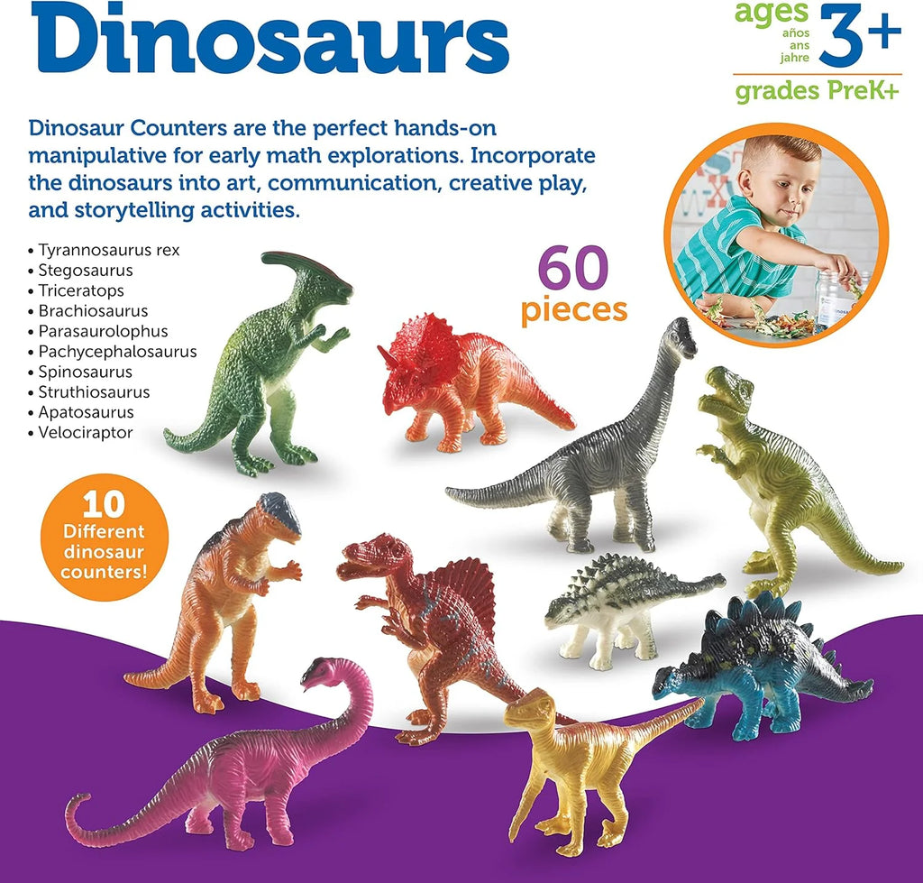 Learning Resources Dinosaur Counters (Set of 60) - TOYBOX Toy Shop