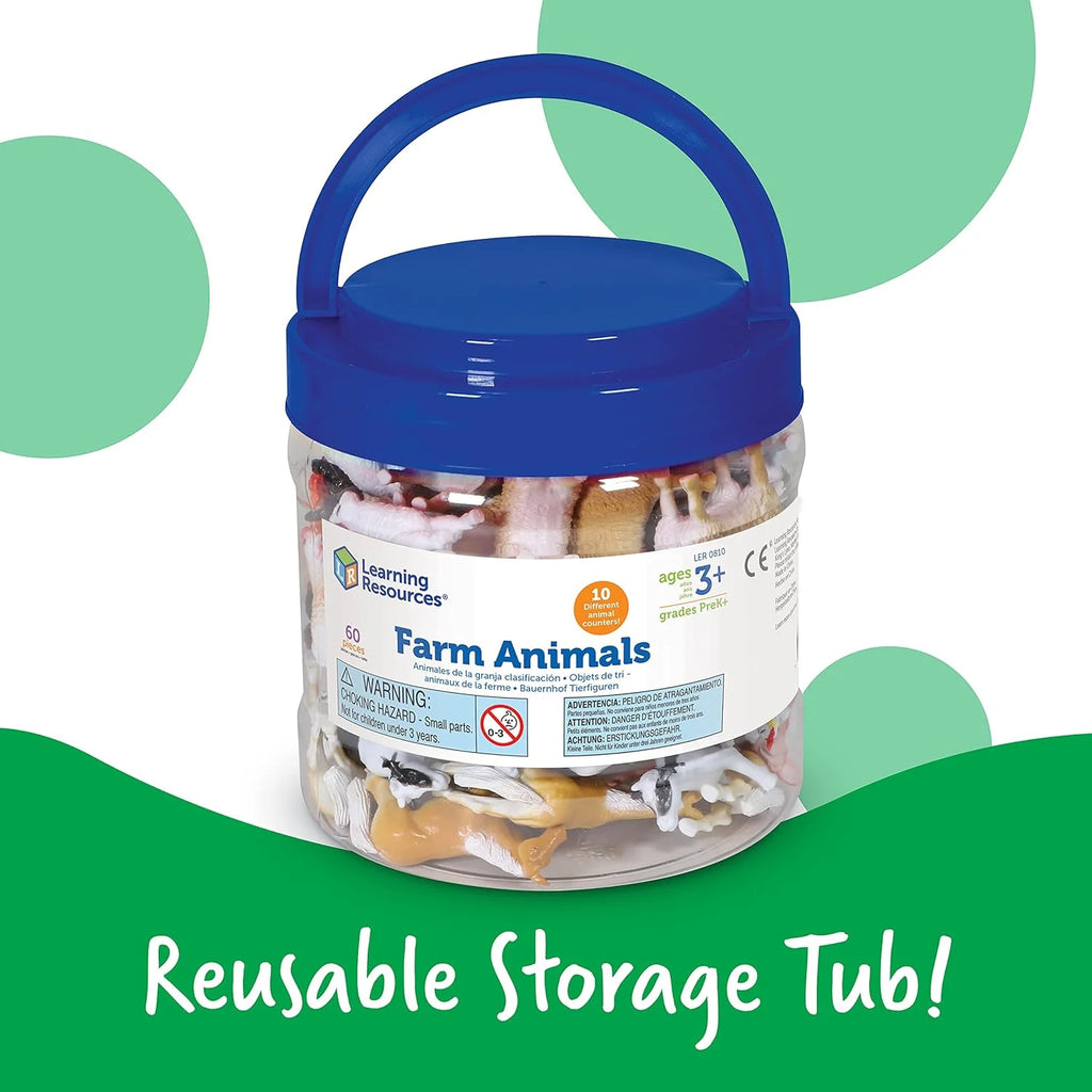 Learning Resources Farm Animal Counters (Set of 60) - TOYBOX Toy Shop