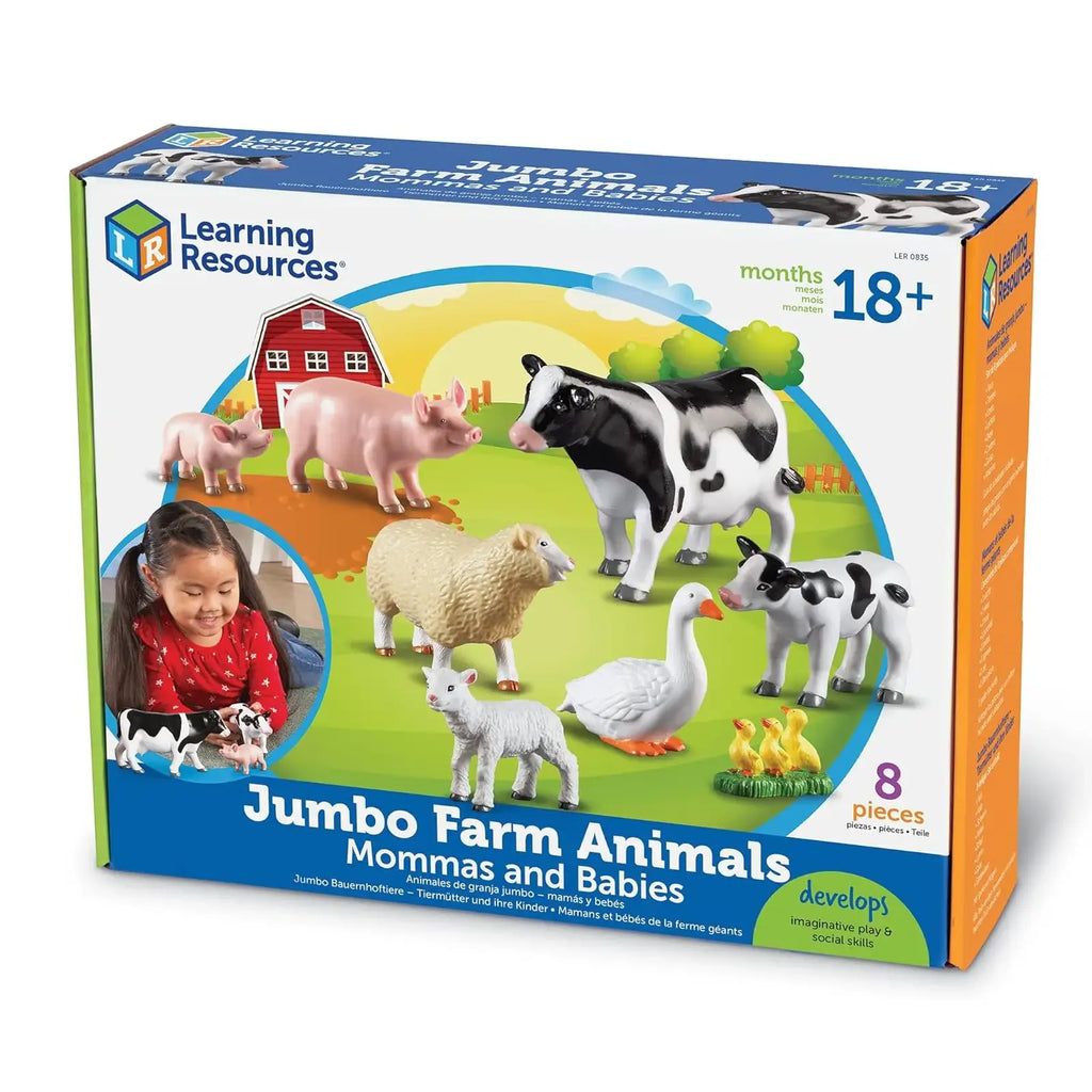 Learning Resources Jumbo Farm Animals - Mommas and Babies Figures - TOYBOX Toy Shop