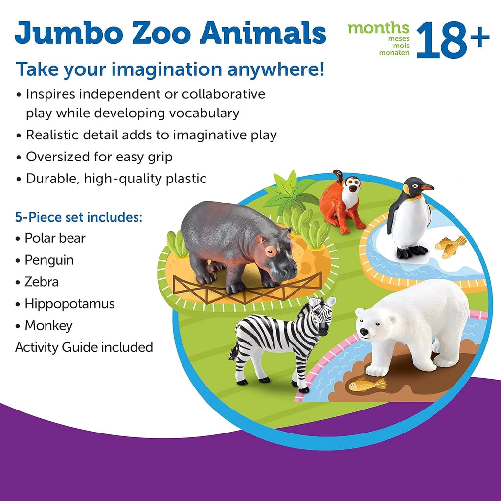 Learning Resources Jumbo Zoo Animals - TOYBOX Toy Shop
