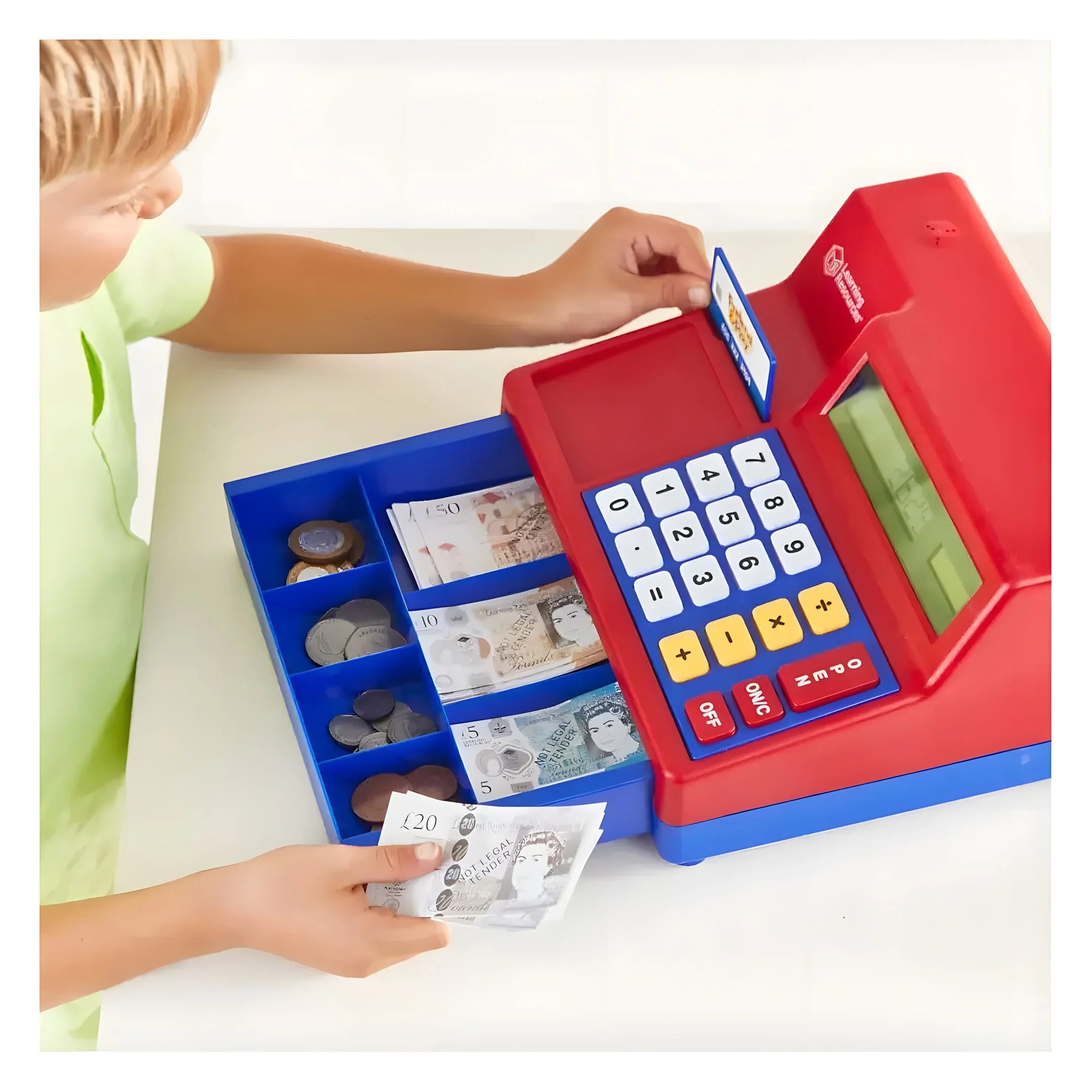 Pretend Play Calculator Cash Register with UK Currency TOYBOX