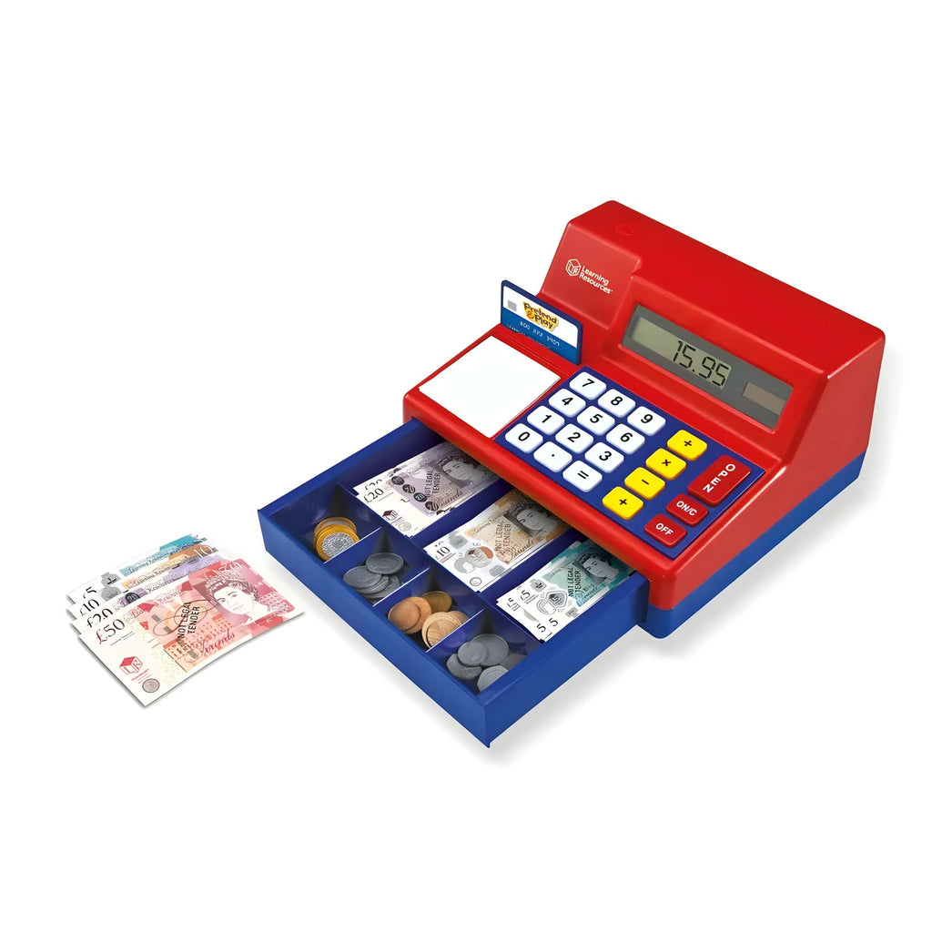 Pretend & Play® Calculator Cash Register with UK Currency - TOYBOX Toy Shop