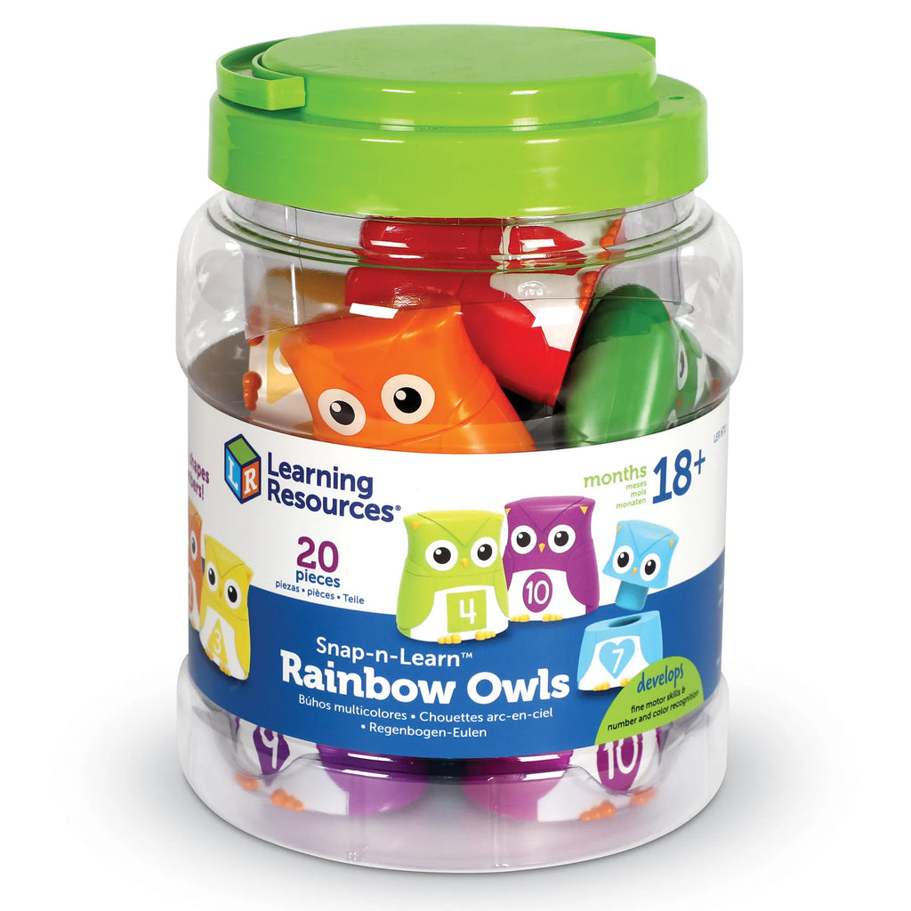 Learning Resources Snap-N-Learn Rainbow Letter Owls - TOYBOX Toy Shop