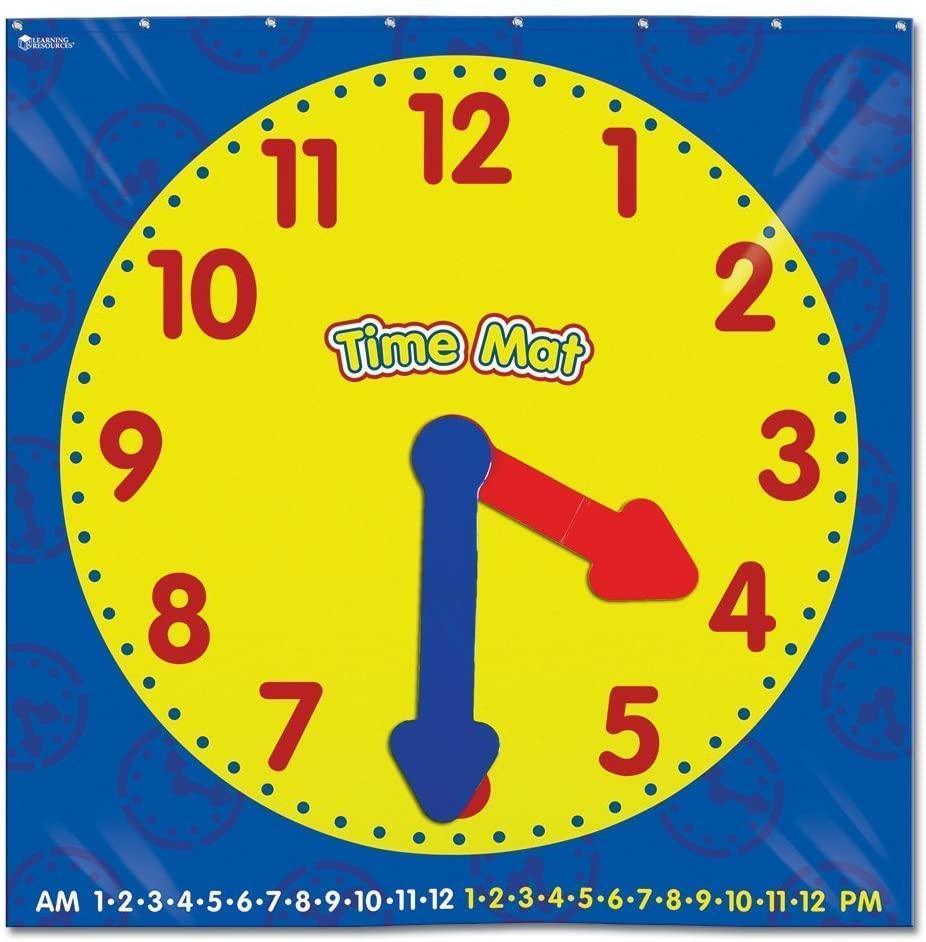 Learning Resources Time Activity Mat, Learning Clock - TOYBOX