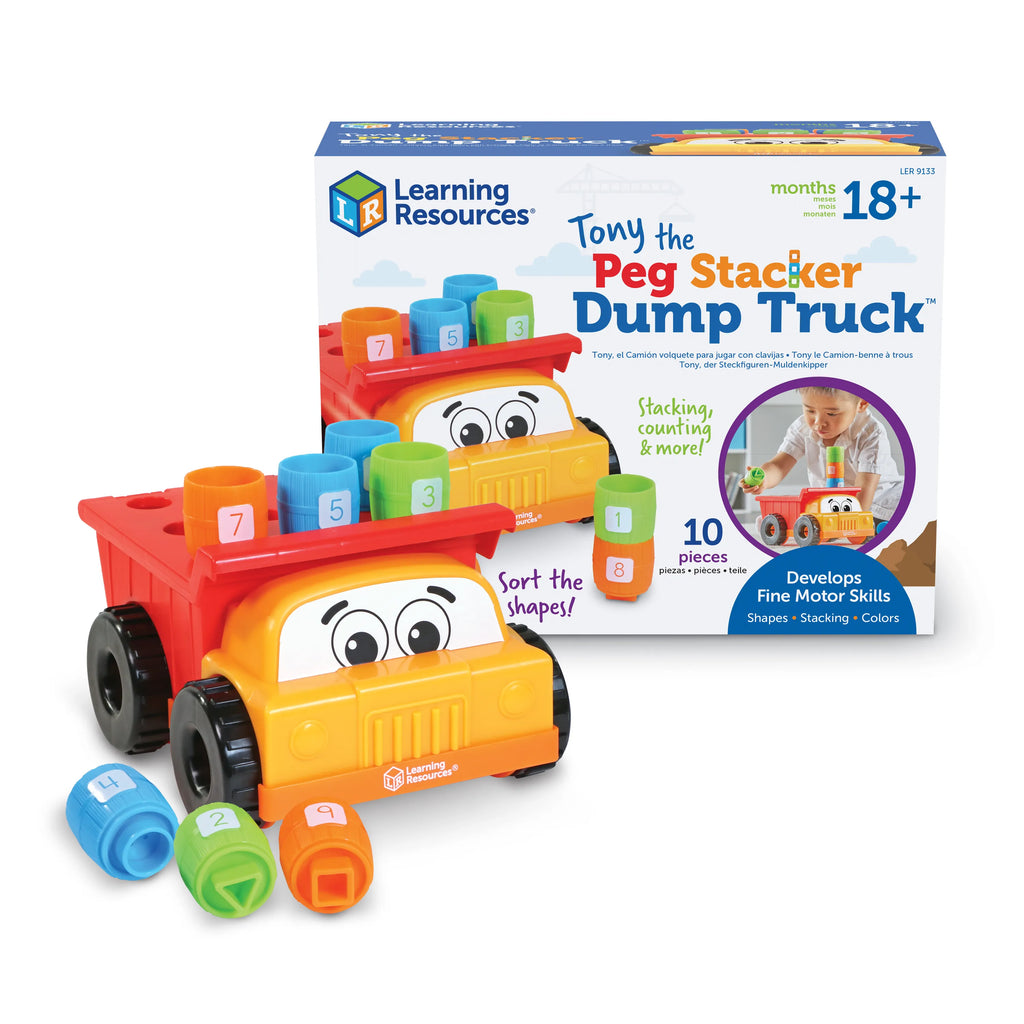 Learning Resources Tony the Peg Stacker Dump Truck - TOYBOX Toy Shop