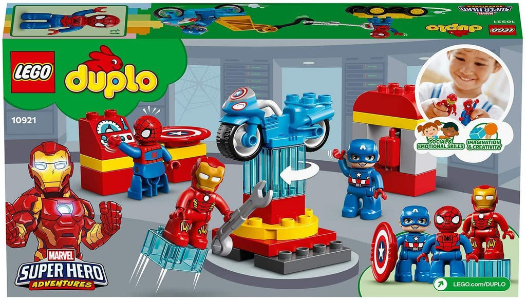 LEGO DUPLO 10921 Marvel Super Heroes Lab with Spiderman, Ironman and Captain America - TOYBOX Toy Shop