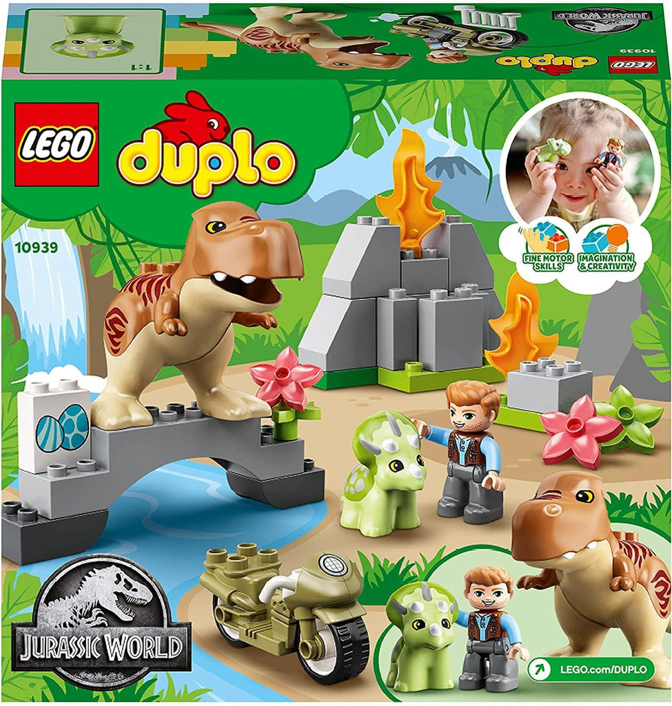 LEGO DUPLO 10939 T-Rex and Triceratops Dinosaur Breakout - TOYBOX Toy Shop