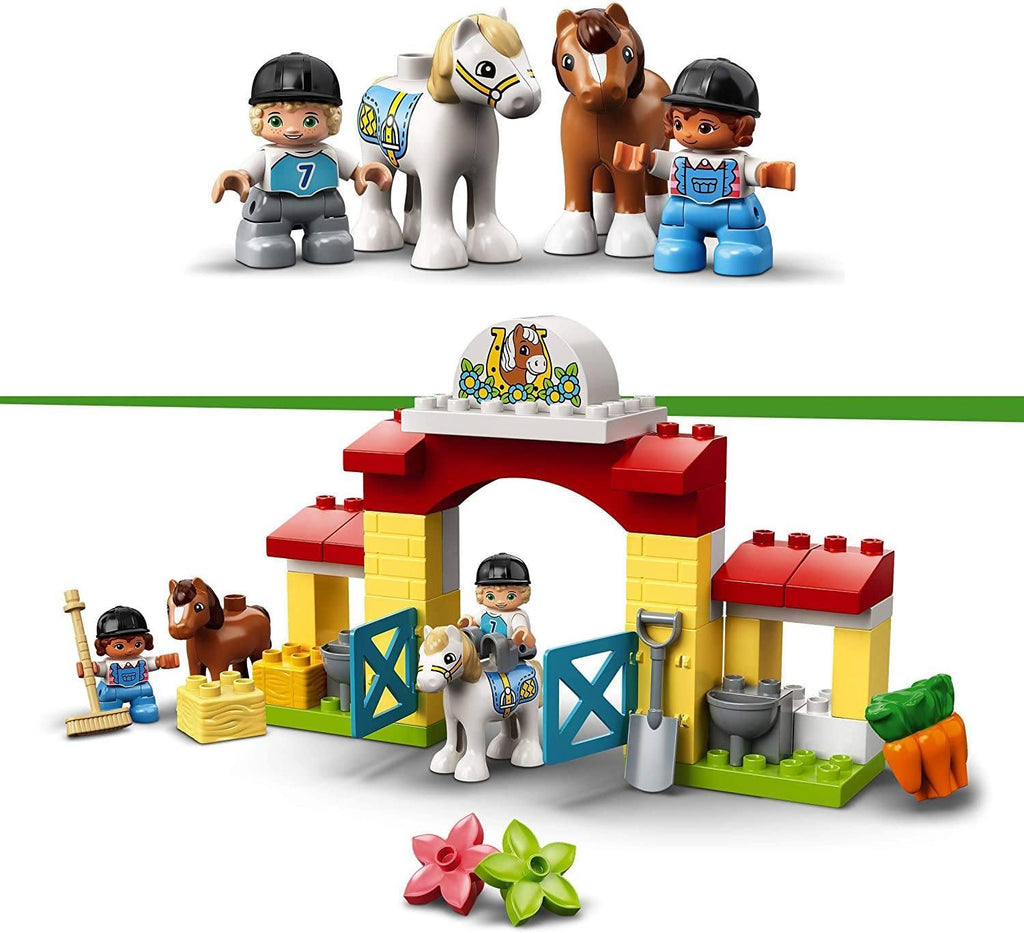 LEGO DUPLO 10951 Town Horse Stable and Pony Care Toddler Toy - TOYBOX Toy Shop