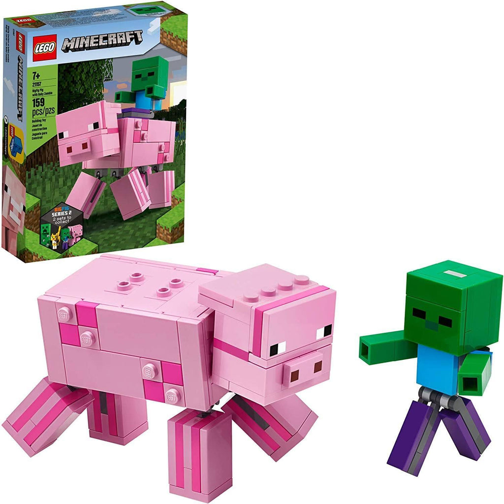 LEGO MINECRAFT 21157 BigFig Pig with Baby Zombie - TOYBOX Toy Shop