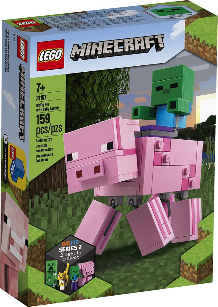 LEGO MINECRAFT 21157 BigFig Pig with Baby Zombie - TOYBOX Toy Shop