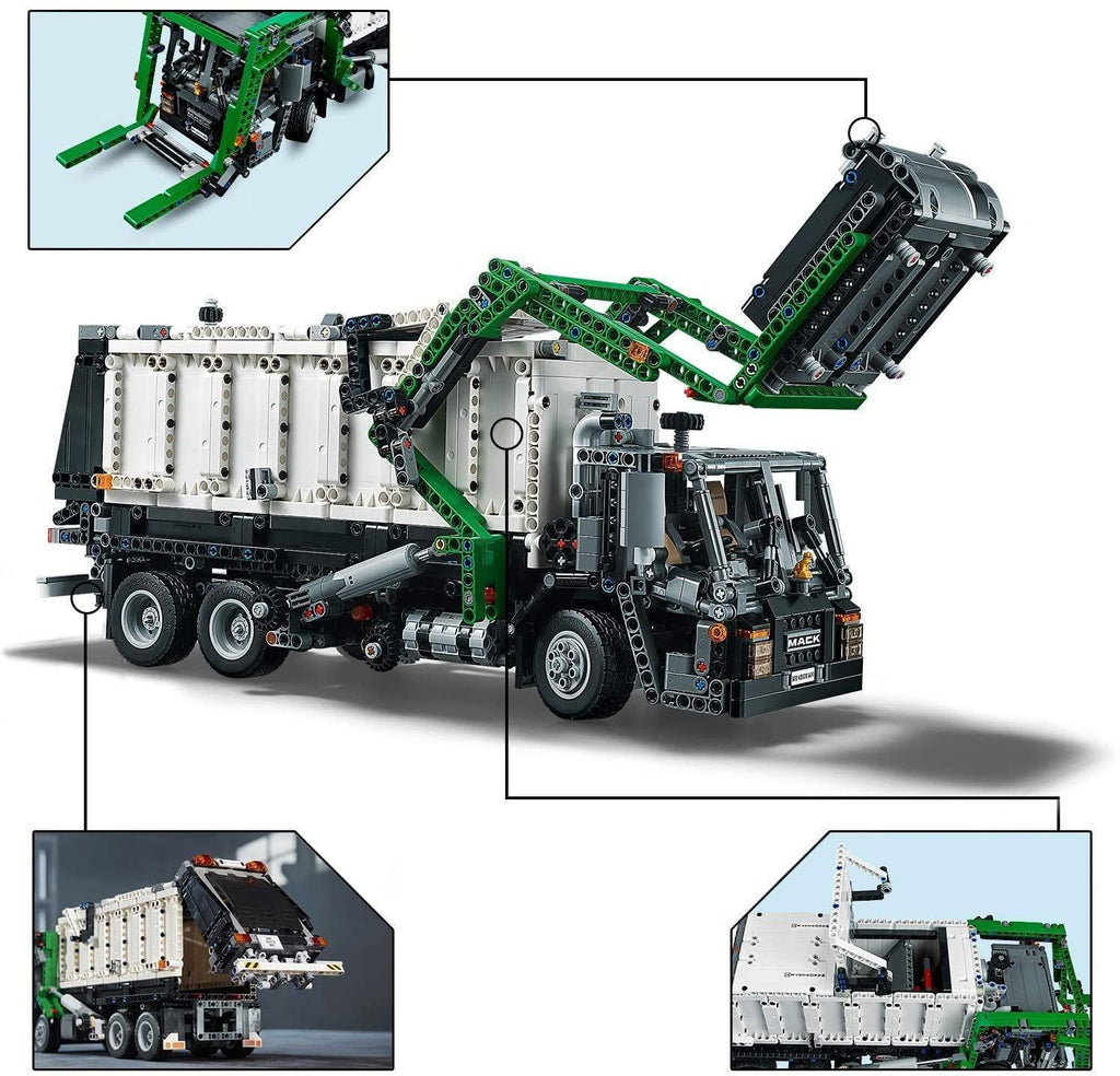 LEGO TECHNIC 42078 Mack Anthem 2 in 1 Garbage Truck Model, Advanced Building Set - TOYBOX Toy Shop