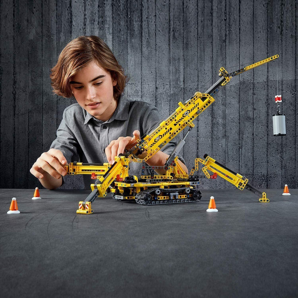 LEGO 42097 TECHNIC Compact Crawler Crane and Tower Crane, 2 in 1 Spiderlike Model, Construction Set - TOYBOX