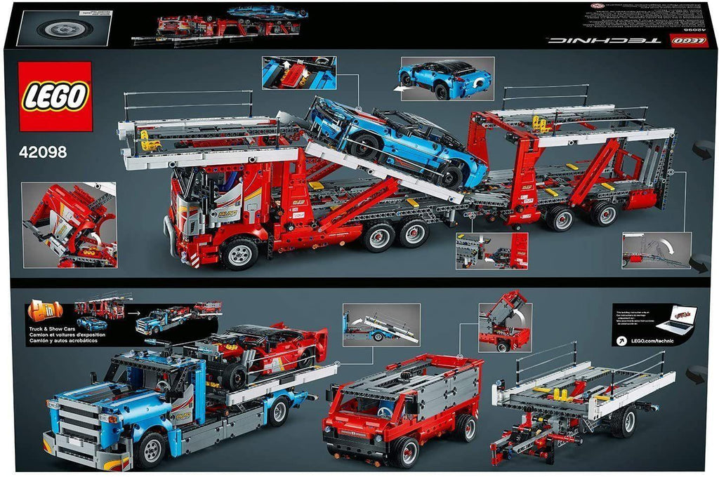 LEGO TECHNIC 42098 Car Transporter - to - Truck and Show Cars, 2 in 1 Model, Advanced Construction Set - TOYBOX Toy Shop
