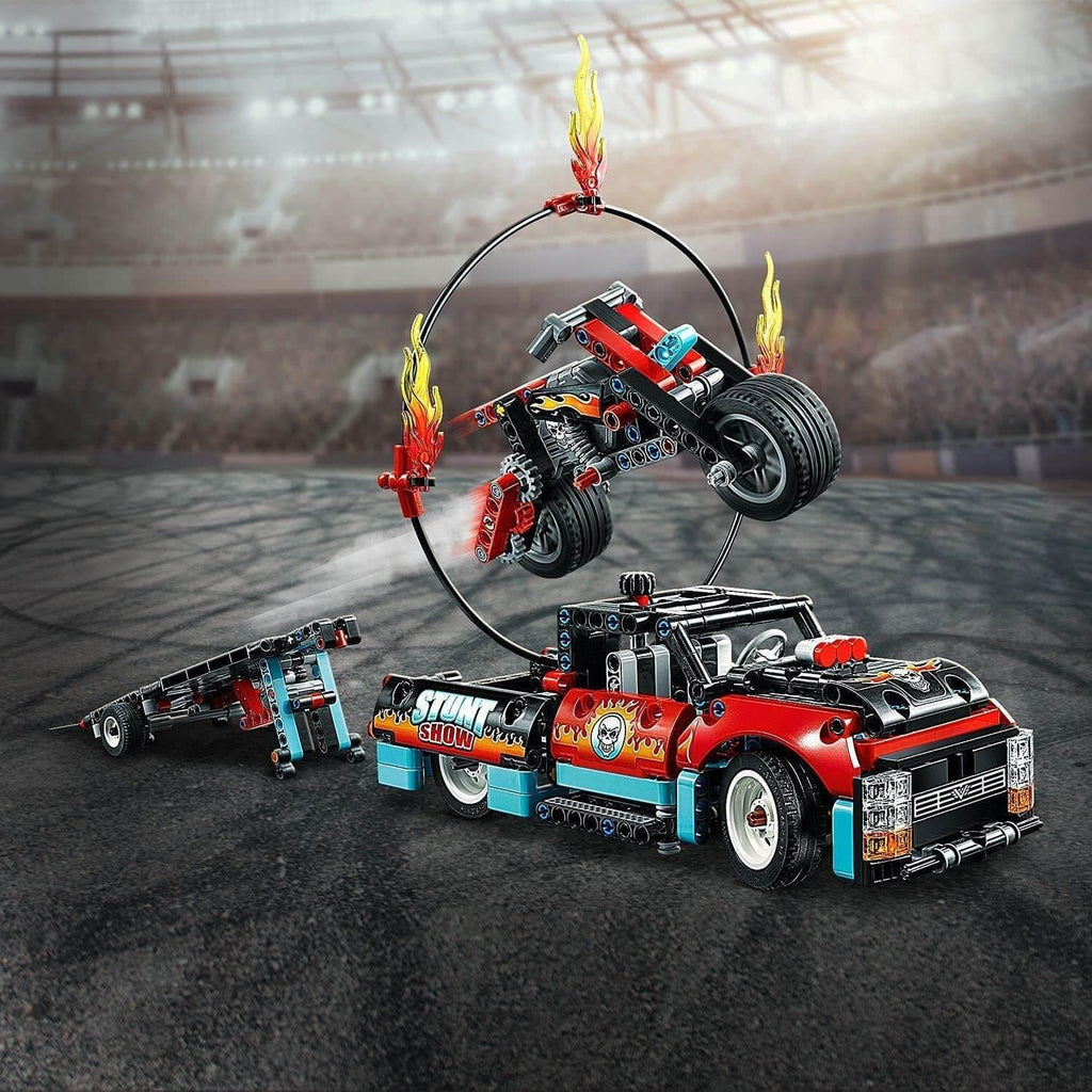 LEGO TECHNIC 42106 Stunt Show Truck & Bike Toys Set - TOYBOX Toy Shop