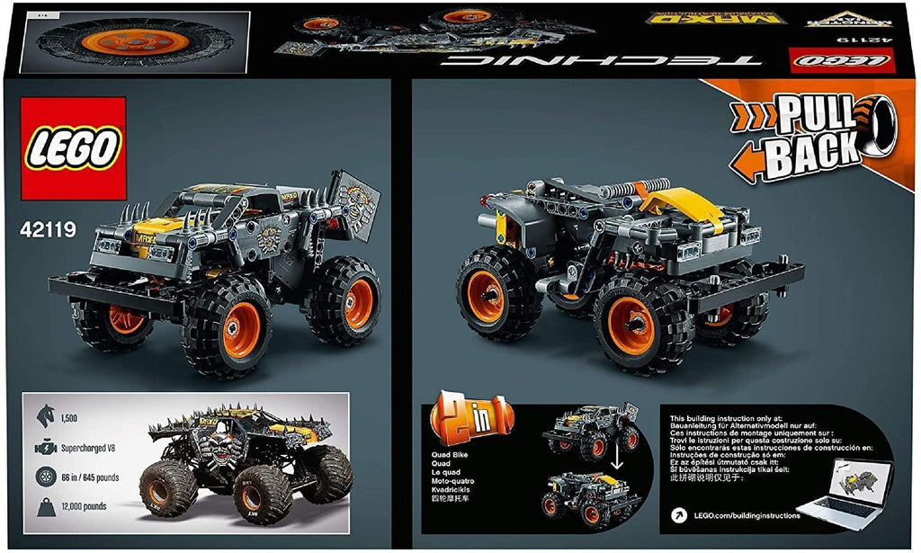 LEGO TECHNIC 42119 Monster Jam Max-D Truck Building Set - TOYBOX Toy Shop