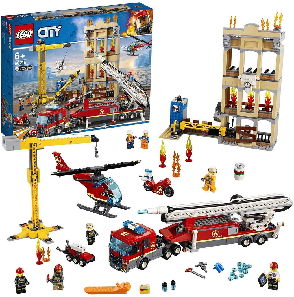 LEGO 60216 CITY Fire Downtown Fire Brigade with Fire Engine Truck - TOYBOX Toy Shop