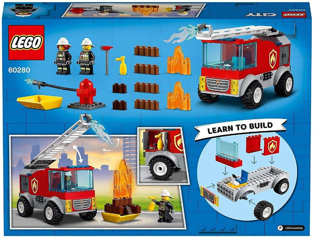 LEGO CITY 60280 Fire Ladder Truck Toy with Firefighter Mini-figure - TOYBOX Toy Shop