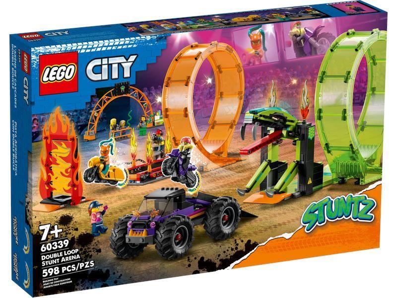 LEGO 60339 City Stuntz Double Loop Stunt Arena Motorbike Set - TOYBOX