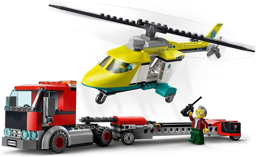 LEGO 60343 City Great Vehicles Rescue Helicopter Transport Truck - TOYBOX Toy Shop