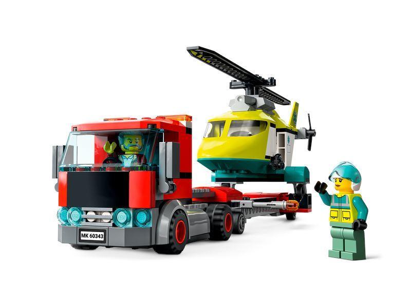 LEGO 60343 City Great Vehicles Rescue Helicopter Transport Truck - TOYBOX Toy Shop