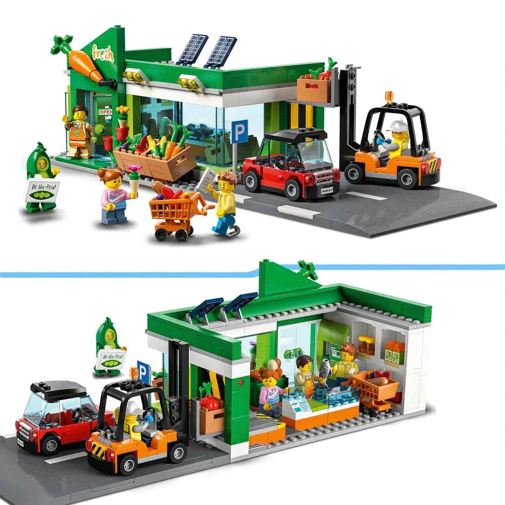 LEGO CITY 60347 Grocery Store Set with Toy Car & Road Plate - TOYBOX Toy Shop