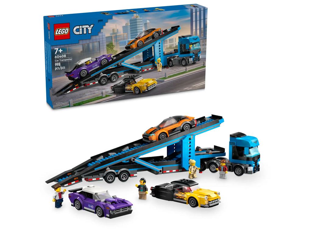 LEGO 60408 City Car Transporter Truck with Sports Cars - TOYBOX Toy Shop